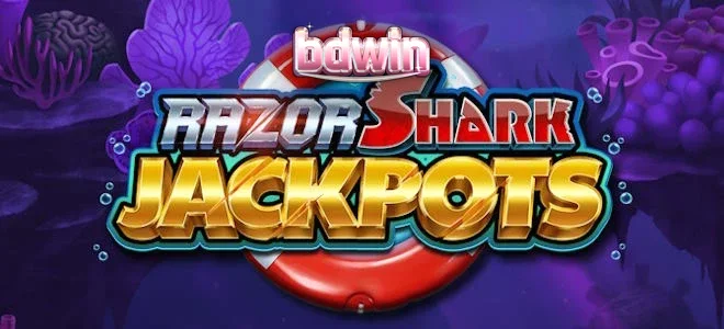 Tampilan visual bawah laut yang penuh misteri dalam permainan slot Razor Shark Jackpots.